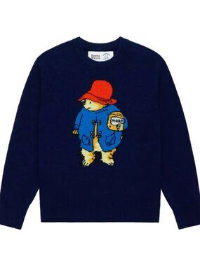 Rowing Blazers Paddington Bear Cashmere Sweater in Navy, Size X-Small